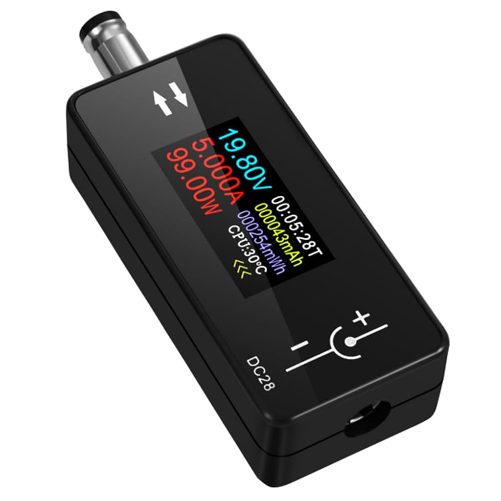 Serplex DC5525 Voltage Meter 0-12A/4-30V DC Charging Voltage Current Meter for Electronic Devices LCD Display Design, Plug and Go Universal DC Charging Power Monitor Device Serplex DC5525 Voltage Meter 0-12A/4-30V DC Charging Voltage Current Meter for Electronic Devices LCD Display Design, Plug and Go Universal DC Charging Power Monitor Device